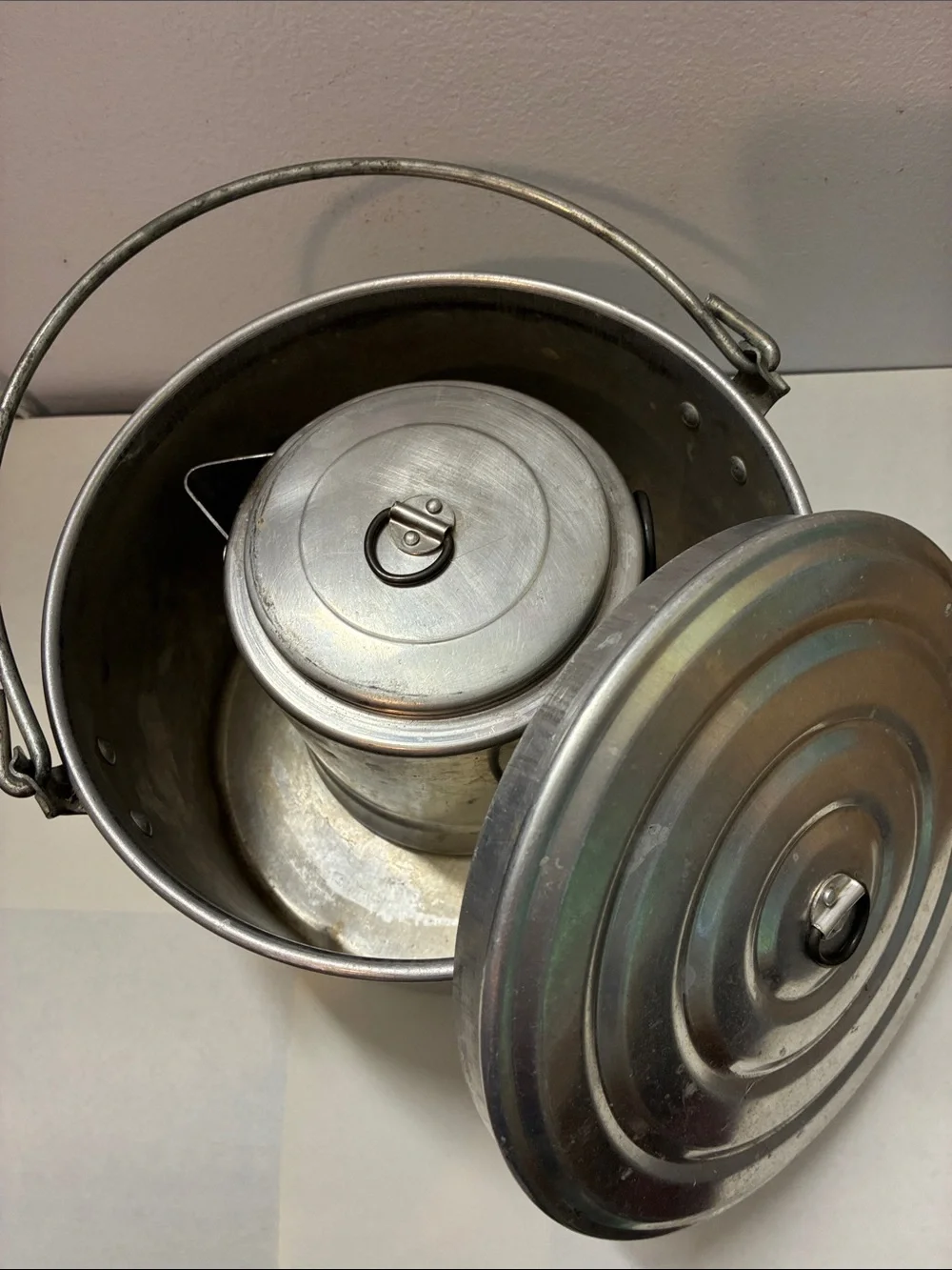 Aluminum Tea Kettle and Stock Pot Set - Silver